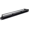 Cat6 24-Port Unscreened 1U Patch Panel Punch-Down Cable Management -Network Equipment Store 24 port patch panel cat6