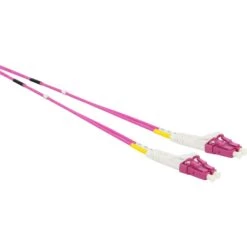 Fibre Optic Patch Lead LC-LC Multimode 50/125 Duplex LS0H Violet 2m