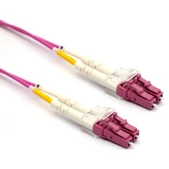 Fibre Optic Patch Lead LC-LC Multimode 50/125 Duplex LS0H Violet 3m