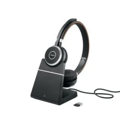 Jabra Evolve 65+ UC Bluetooth Stereo Headset With Charging Stand