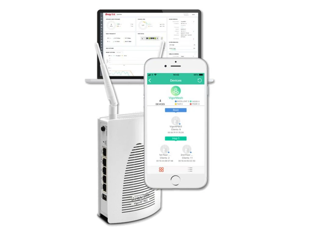 DrayTek Vigor VAP903 Managed 802.11ac Dual-Band WiFi PoE Access Point 5 DrayTek Vigor VAP903 Managed 802.11ac Dual-Band WiFi PoE Access Point - Image 3