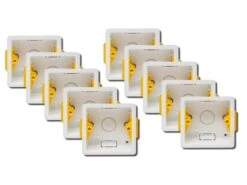 Single Lining Back Boxes 35mm - 10 Pack -Network Equipment Store Single Back Box 10 Pack side
