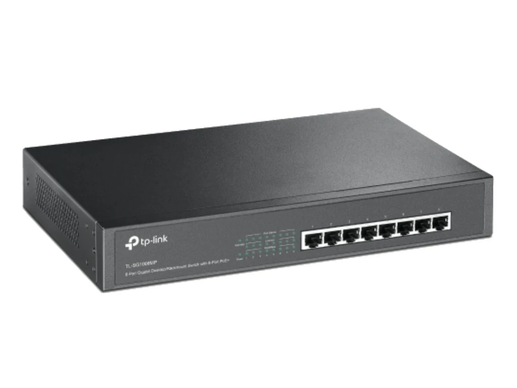 TP-Link TL-SG1008MP 8-Port PoE+ Gigabit Desktop/Rackmount Switch 3 TP-Link TL-SG1008MP 8-Port PoE+ Gigabit Desktop/Rackmount Switch