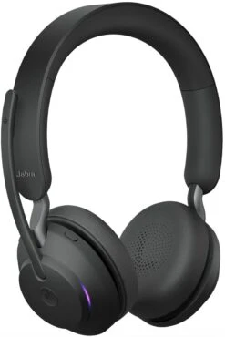 Jabra Evolve2 65 MS Stereo USB-A Headset -Network Equipment Store abra evolve2 65 ms stereo headset side angle