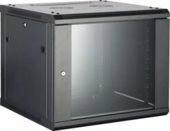 TITAN All Rack 6U 450MM Deep Wallbox Cabinet In Black (CAB6WB450BLK)