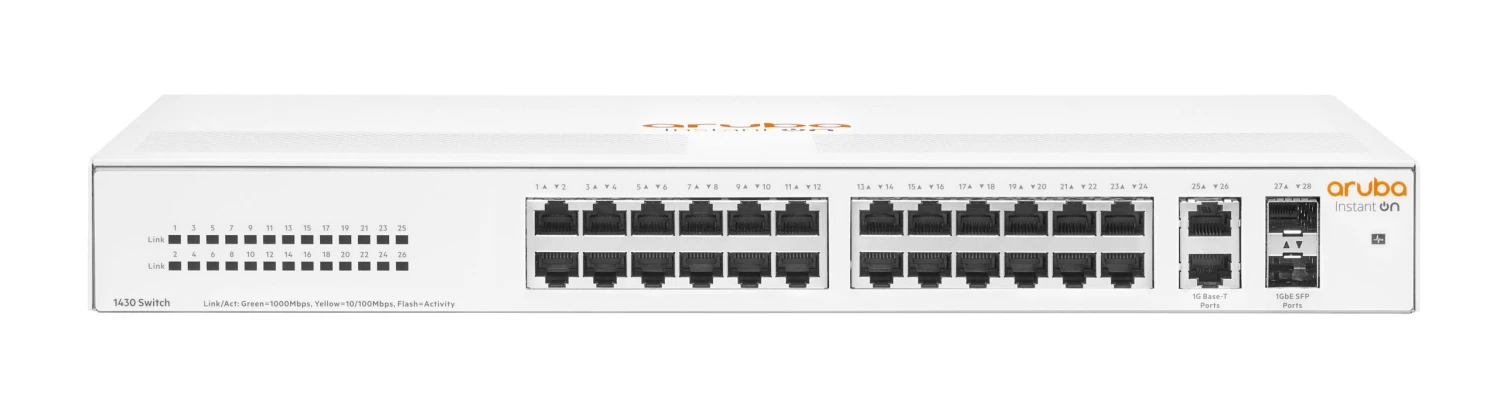 Aruba Instant On 1430 26G Unmanaged Switch, 2 SFP Ports (R8R50A) 4 Aruba Instant On 1430 26G Unmanaged Switch, 2 SFP Ports (R8R50A) - Image 2