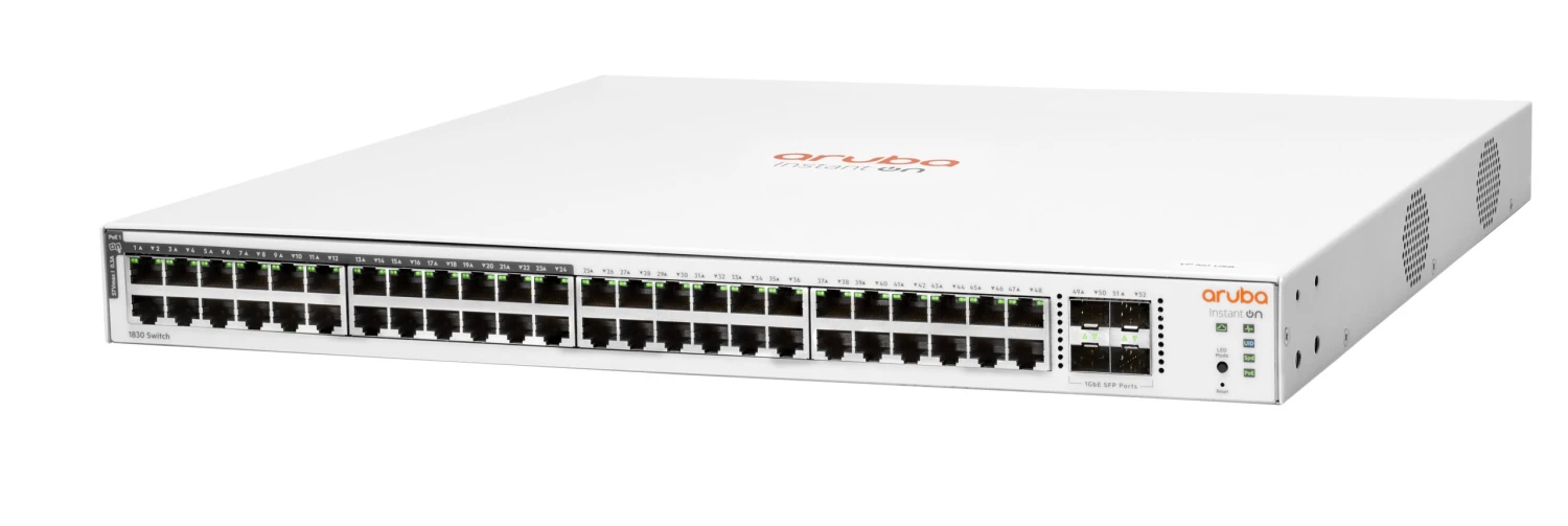 Aruba Instant On 1830 48-Port Smart PoE+ Switch With 24 PoE Ports 3 Aruba Instant On 1830 48-Port Smart PoE+ Switch With 24 PoE Ports