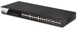 DrayTek VSG1282 24-Port Smart Managed Gigabit Switch -Network Equipment Store draytek vsg1282 24 port smart managed gigabit switch side angle