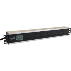 Excel 6 Way Horizontal PDU 6 X UK Socket UK Plug