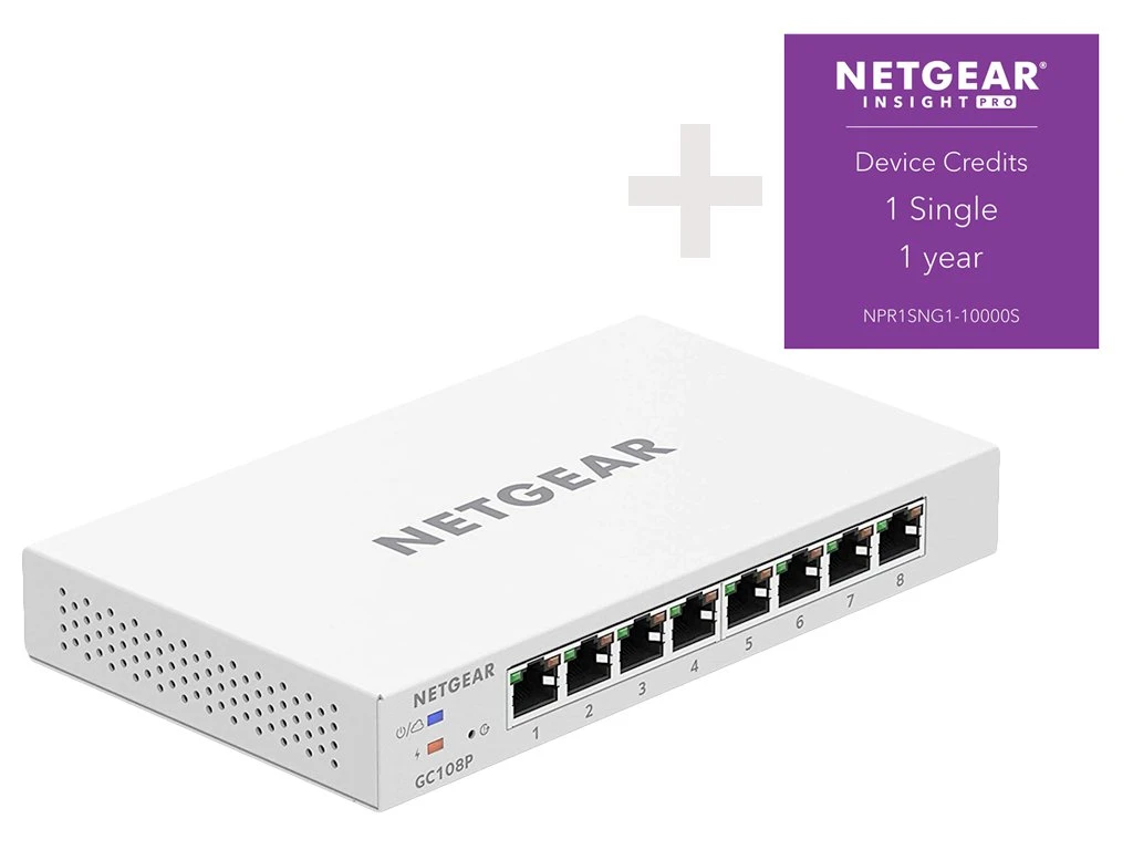 Netgear GC108P-100UKS Insight Managed 8-Port Gigabit PoE+ Switch 3 Netgear GC108P-100UKS Insight Managed 8-Port Gigabit PoE+ Switch