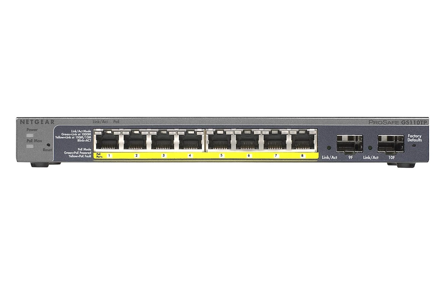 Netgear ProSAFE GS110TP 8-Port PoE Gigabit Switch With 2 SFP Ports 3 Netgear ProSAFE GS110TP 8-Port PoE Gigabit Switch With 2 SFP Ports