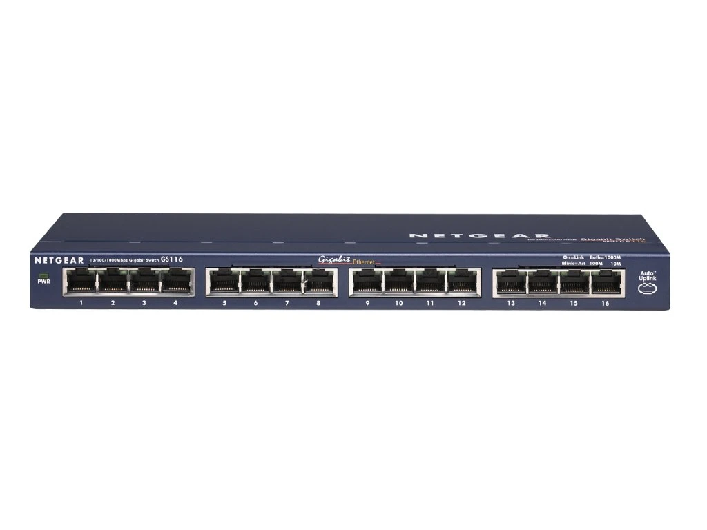 Netgear GS116UK ProSafe 16-Port Gigabit Switch 4 Netgear GS116UK ProSafe 16-Port Gigabit Switch - Image 2