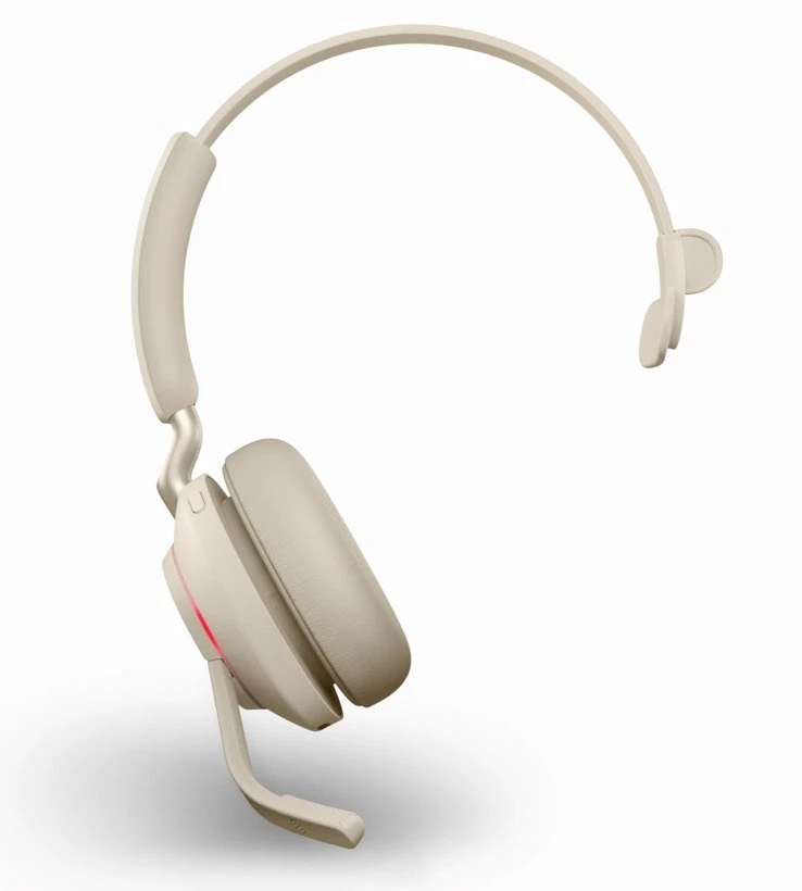 Jabra Evolve2 65 Link380 USB-C UC Mono Headset With Stand - Beige 4 Jabra Evolve2 65 Link380 USB-C UC Mono Headset With Stand - Beige - Image 2