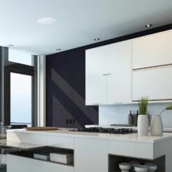 Lithe Audio 6.5" Bluetooth Ceiling Speaker 50W - Single Master 03200 -Network Equipment Store lithe bluetooth ceiling speaker 03200 front angle image in ceiling