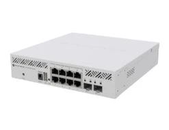 MikroTik CSS610 Desktop Smart 8-Port Gigabit Switch (CSS610-8G-2S+IN) -Network Equipment Store mikrotik css610 8g 2sin smart 8 port gigabit switch front angle