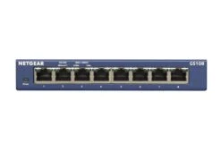 Netgear GS108 ProSAFE 8-Port Gigabit Switch -Network Equipment Store netgear gs108 prosafe 8 port gigabit switch front image
