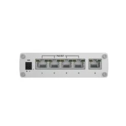 Teltonika TSW101 Automotive 5 Port Gigabit Switch With 4 PoE+ Ports -Network Equipment Store teltonika tsw101 automotive poe switch side angle image