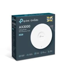 TP-Link EAP650 WiFi 6 AX3000 Ceiling Mount Access Point -Network Equipment Store tp link eap650 wifi 6 access point box image