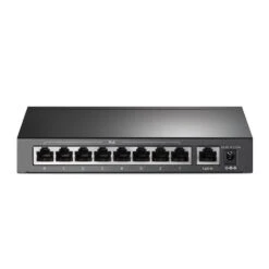 TP-Link TL-SF1009P 9-Port Unmanaged Desktop Switch With 8 PoE+ Ports -Network Equipment Store tp link tl sf1009p 9 port poe switch back image